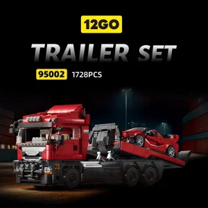 12GO Flatbed Recovery Tow Truck with Sports Car (1728 Pieces)