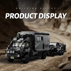 12GO Off-Road Expedition RV with Muscle Car & Trailer Set (2135 Pieces)