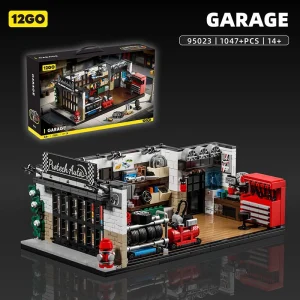 12GO American Retro Repair Garage (1047 Pieces)