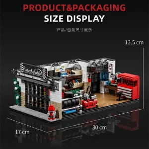 12GO American Retro Repair Garage (1047 Pieces)