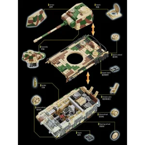 12GO WWII German Panther Ausf. G Medium Tank (1962 Pieces)