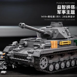 12GO WWII German Panzer IV Ausf. F2 Medium Tank 1:28 (1419 Pieces)