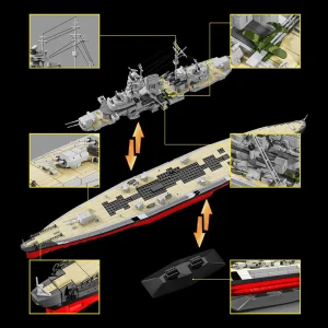 12GO Bismarck Class Battleship 1:300 (2686 Pieces)