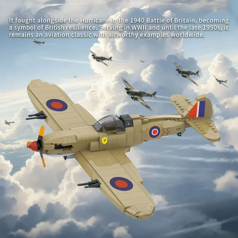 Amazing Block Spitfire WWII Fighter (586 Pieces)