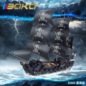 BAKA Black Pirate Ship (3863 Pieces) Building Set | LEGO Compatible