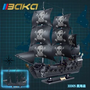 BAKA Black Pirate Ship (3863 Pieces) Building Set | LEGO Compatible