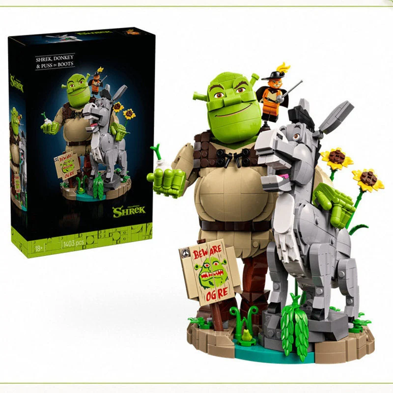 Compatible Shrek Trio on the Swamp (1403 Pieces)