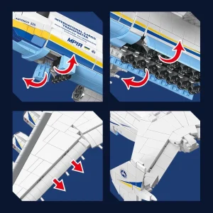 JIE STAR Antonov An-225 Mriya Large Transport Plane 1:135 (1728 Pieces)
