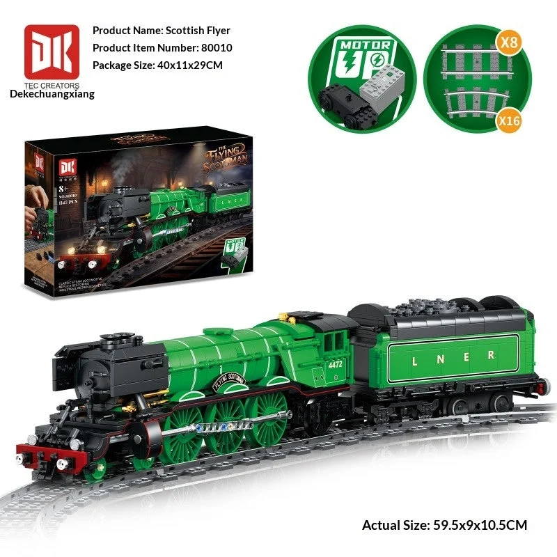 DK Motorized Flying Scotsman Steam Train with Tracks (1147 Pieces)