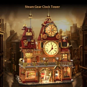 HUIYOYOYI Steampunk Gear Clock Tower (1934 Pieces)