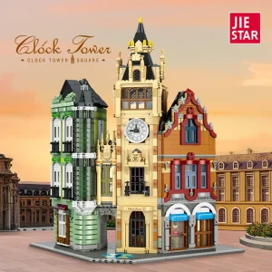 JIE STAR European Clock Tower Square Modular (3023 Pieces)