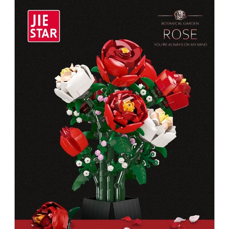 JIE STAR Botanical Collection Succulents (590 Pieces)