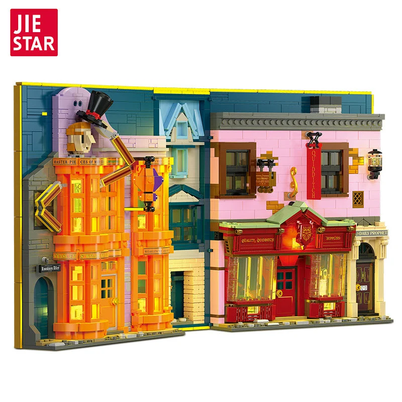 JIE STAR Diagon Alley Book: Weasleys’ Wizard Wheezes & Quidditch Supplies (1940 Pieces)