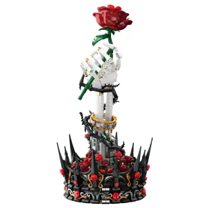 JIE STAR The Eternal Oath Rose & Crown Sculpture (1613 Pieces)