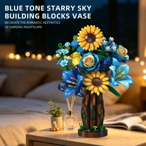 JIE STAR Cypress Edition Bouquet with Vase (799 Pieces)