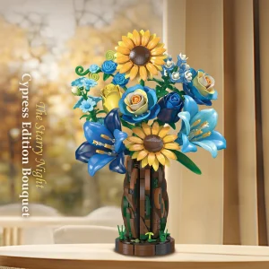 JIE STAR Cypress Edition Bouquet with Vase (799 Pieces)