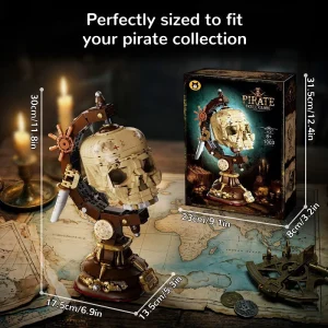Miyoo Pirate Skull Globe (1136 Pieces)