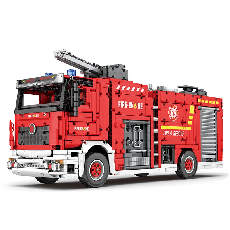 Reobrix Mechanical Fire Ladder Rescue Truck (2888 Pieces)