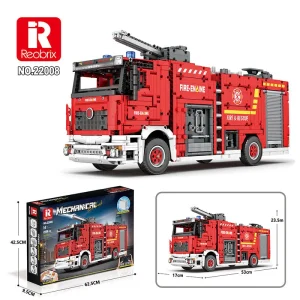 Reobrix Mechanical Fire Ladder Rescue Truck (2888 Pieces)