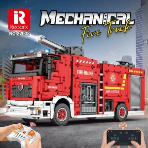 Reobrix Mechanical Fire Ladder Rescue Truck (2888 Pieces)