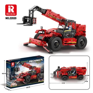 Reobrix Mechanical RC Telescopic Arm Telehandler Forklift (2260 Pieces)