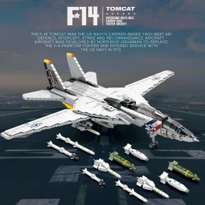 Reobrix F-14 Tomcat Supersonic Fighter Aircraft (1600 Pieces)