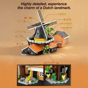 Reobrix Dutch Windmill Countryside Architecture (4801 Pieces)