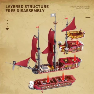 Reobrix Queen Anne's Revenge Pirate Ship (3066 Pieces)