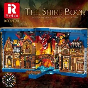 Reobrix The Shire Book Dragon Fantasy Bookends (3398 Pieces)