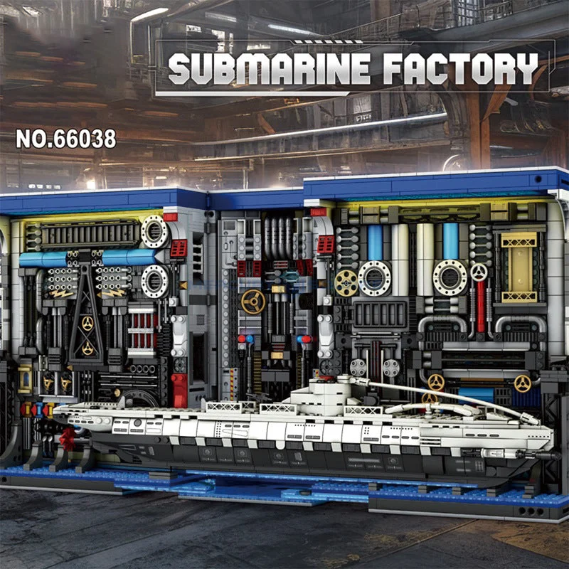 Reobrix Military Submarine Factory Base (3466 Pieces)