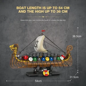 Reobrix Historical Viking Longship Drakkar (2547 Pieces)