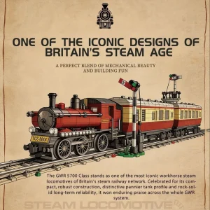 Reobrix Great Western Railway Steam Train Locomotive (2108 Pieces)