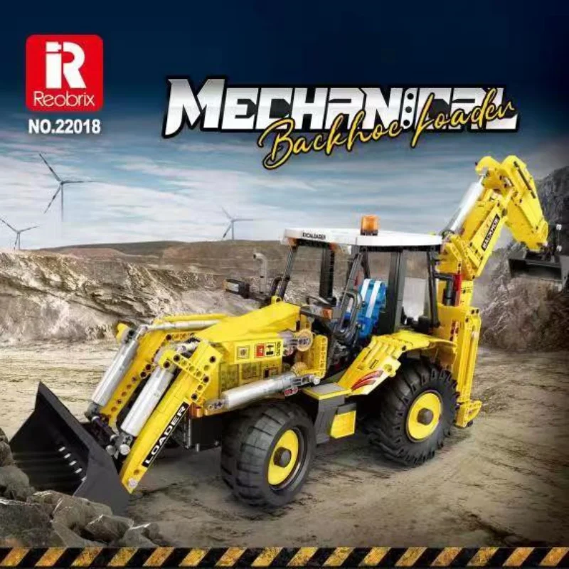 2466PCS Reobrix 22018 Six-channel Backhoe Loader Bulldozer